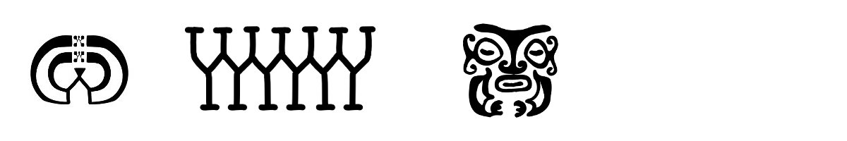 Polynesian tattoo symbols representing ancestors