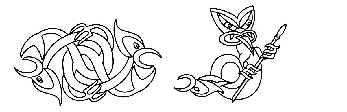 Woven Taniwhas