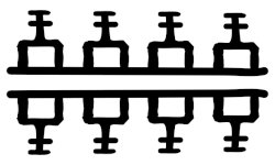 Marquesan row of flies death symbol
