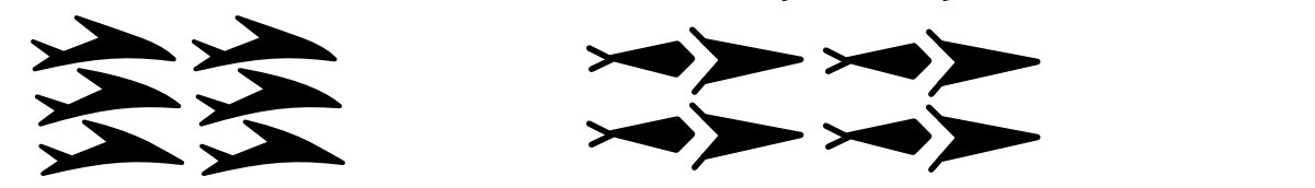 Grouped fish tattoo symbol