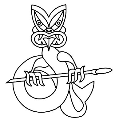 Snake-like classic taniwha