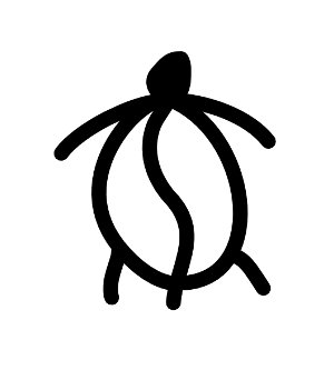 Hawaiian turtle petroglyph