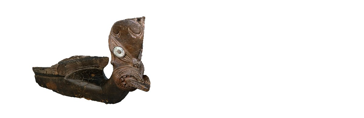 Ancestor taniwha on Maori canoe prow
