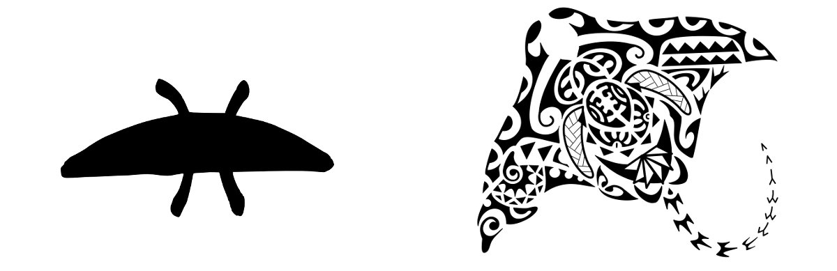 Manta tattoo symbol comparison
