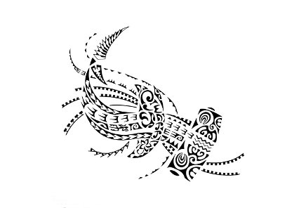 Tahitian tattoo style features