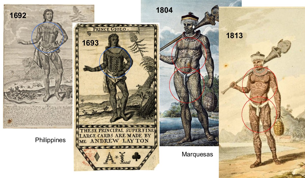 Original tattoos and later renditions