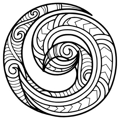 Maori double koru tattoo