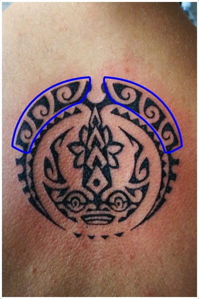 Waves sunmoon tattoo
