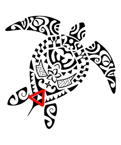 Tahitian turtle harmony tattoo