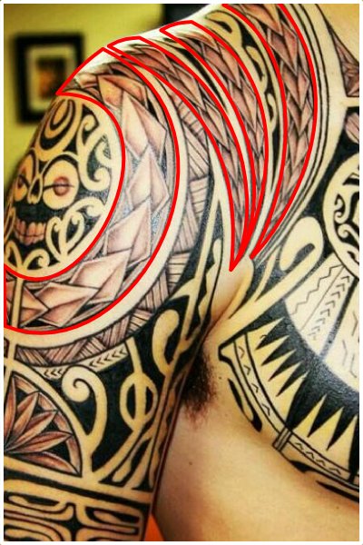 Spearheads tattoo pattern