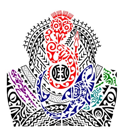 Tahitian style halfsleeve tattoo