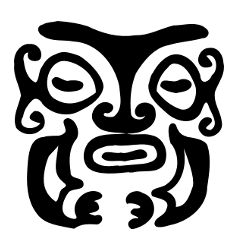 Polynesian tattoo symbol tiki