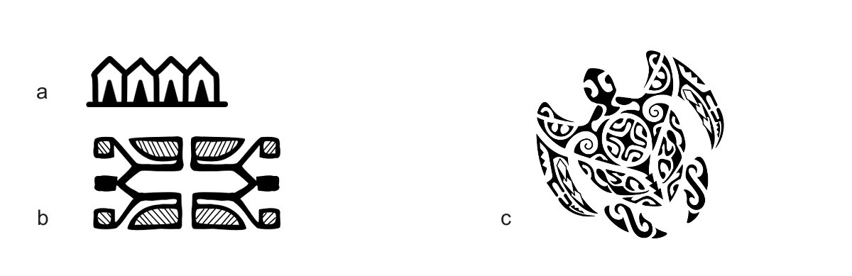 Turtle tattoo pattern, motif, and design