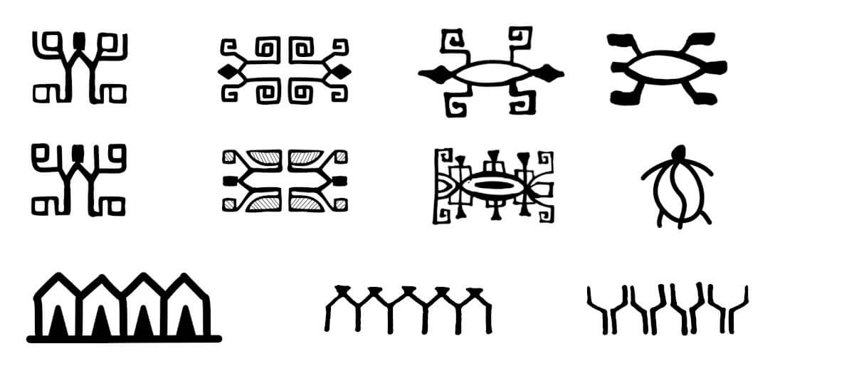 Polynesian turtle tattoo symbols